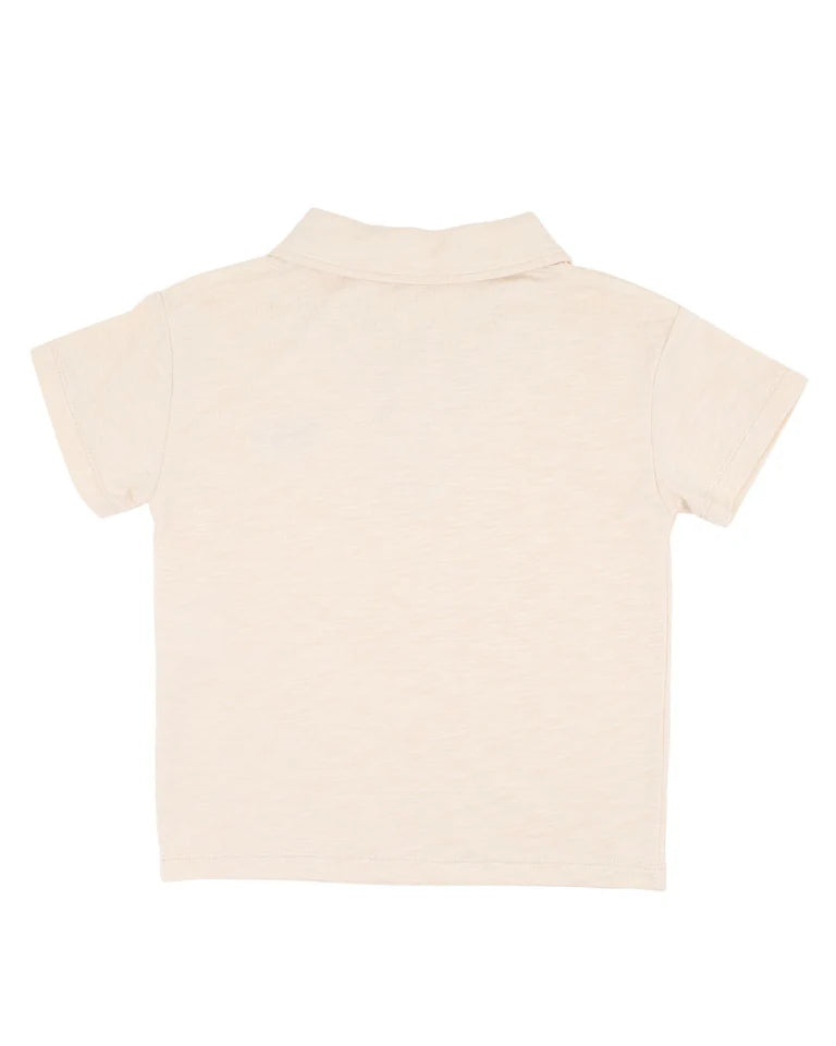 Textured Surf Graphic Polo Shirt - Everyday Smart Casual Beachwear Essential