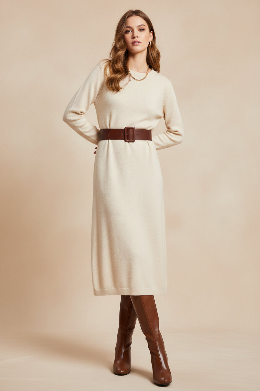 Rhea | Classic Knee-High Boots - Sleek Stacked Heel Tall Boots