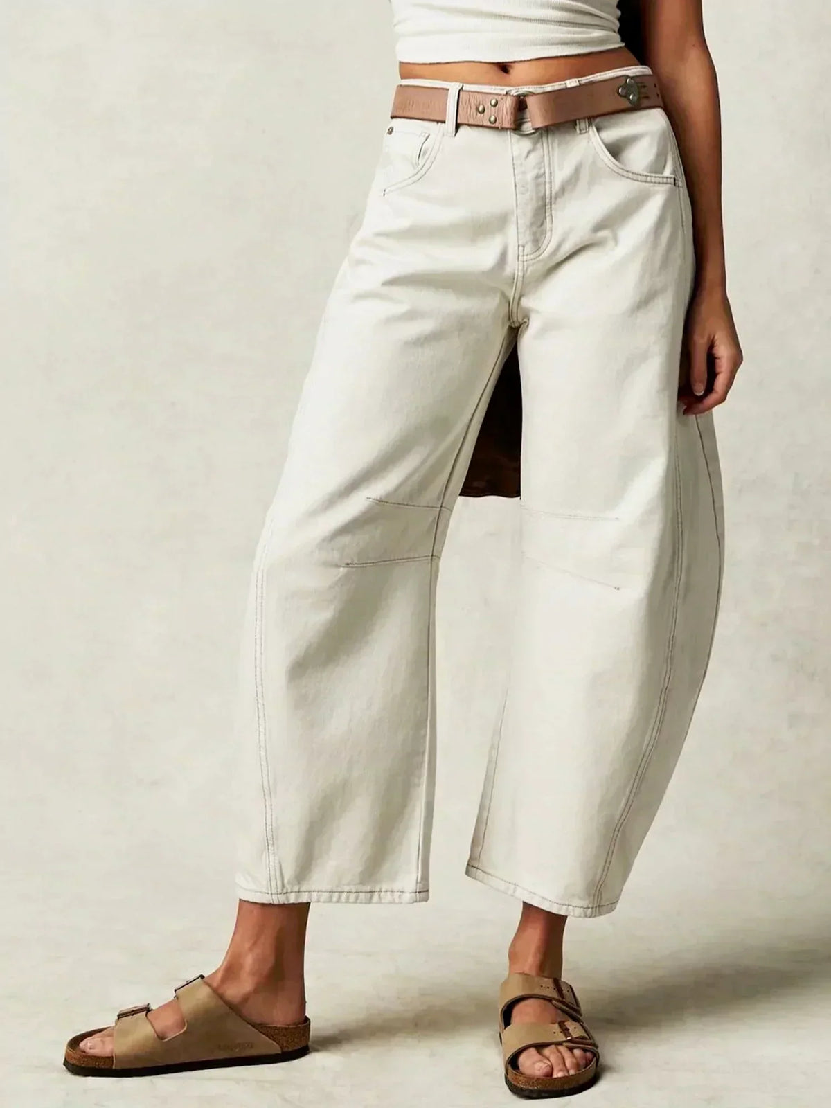 Rielle | High-Waisted Wide Leg Denim Jeans - Statement Casual Bottoms