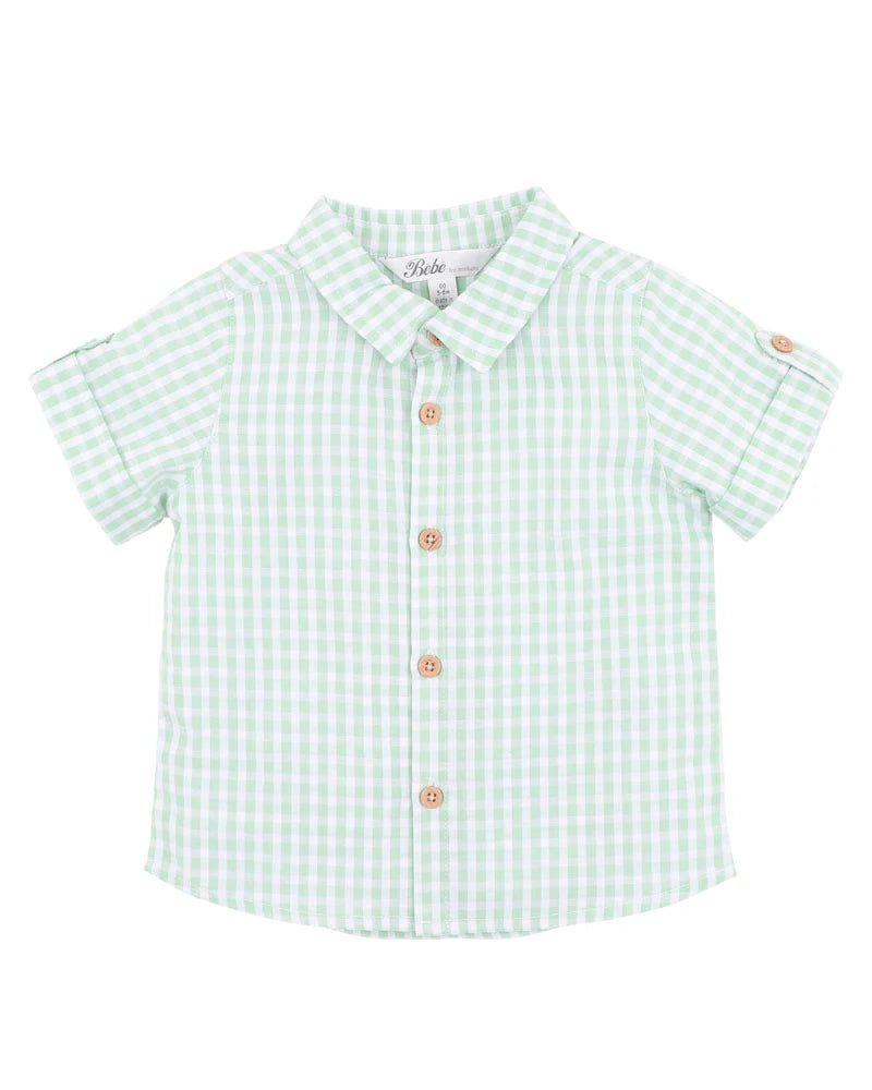 Vintage Inspired Green Plaid Shirt – Breathable Smart Casual Top