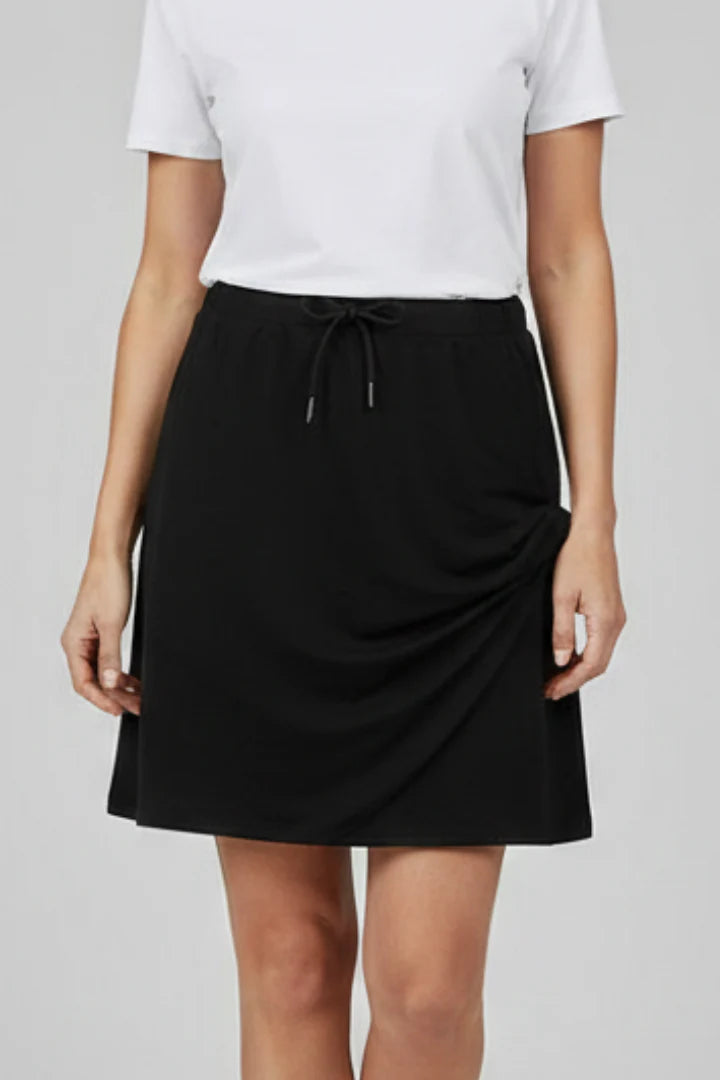 Women’s Active Chic Drawstring Skort - High-Waist Mini Skirt with Built-In Shorts