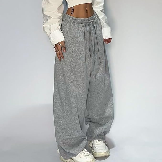 Women's Casual Jogger Lounge Pants – Elastic Waist Drawstring Everyday Trousers