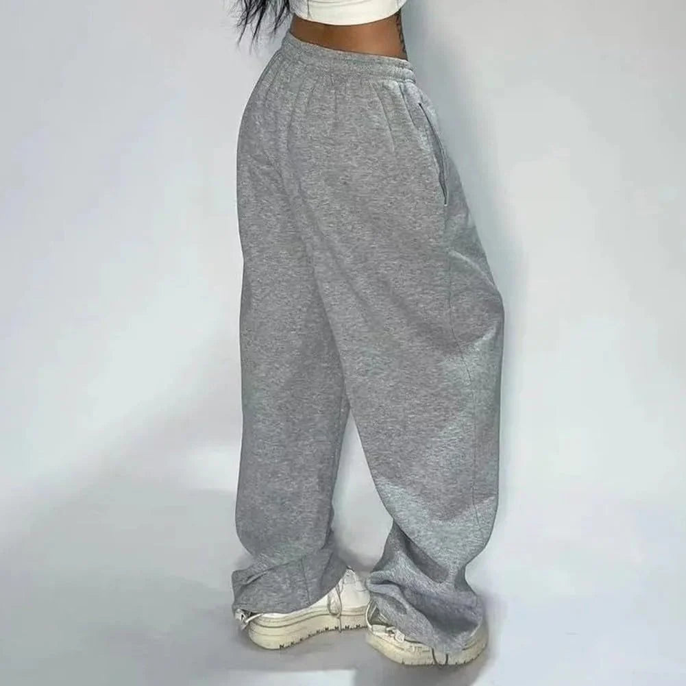 Women's Casual Jogger Lounge Pants – Elastic Waist Drawstring Everyday Trousers