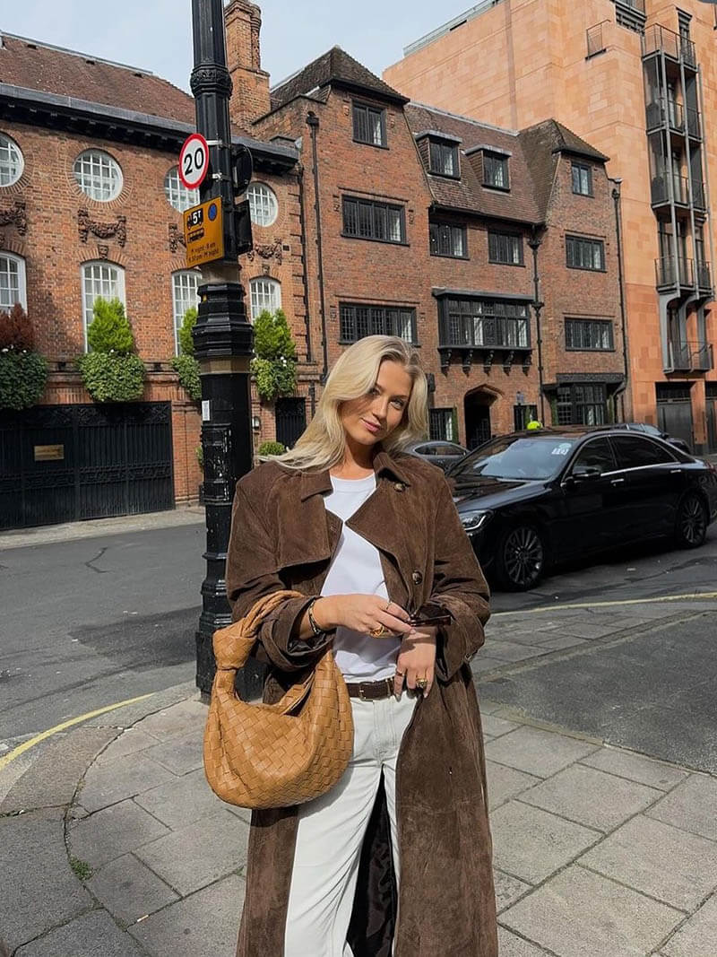 Camille | Double Button Trench Jacket – Tailored Belted Outerwear Coat for Layered Style
