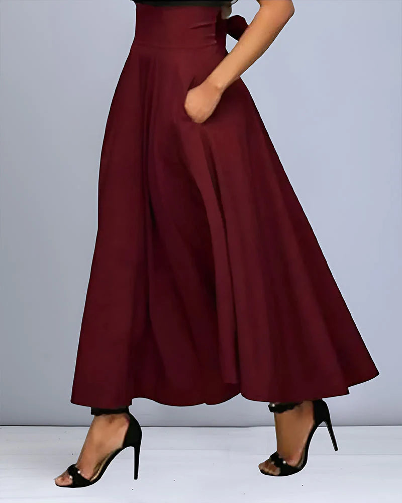 Women’s Graceful High-Rise Maxi Skirt – Flowing Elegant Long Skirt with Timeless Sophistication