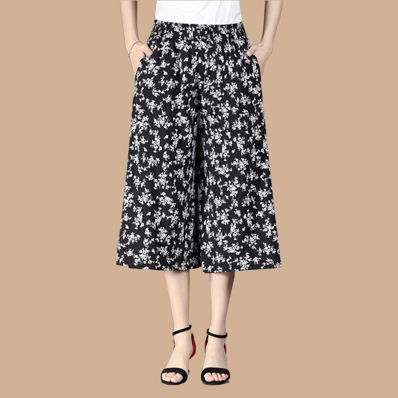 Women’s High-Rise Stretch Comfort Pants – Soft Elastic Waist Relaxed Fit Trousers