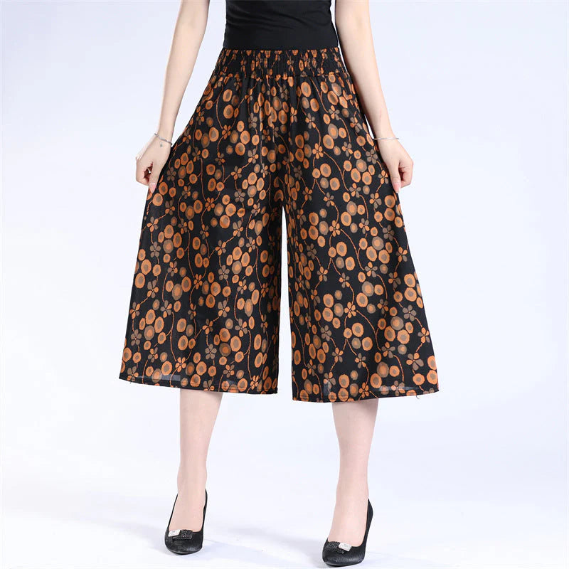 Women’s High-Rise Stretch Comfort Pants – Soft Elastic Waist Relaxed Fit Trousers