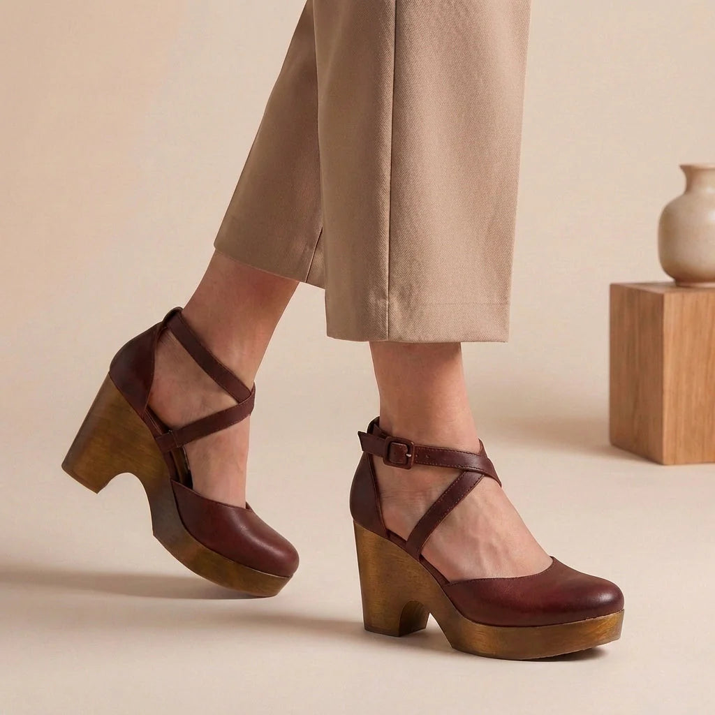 Women's Mary Jane Block Heel Pumps – Classic Ankle Strap Dress Shoes