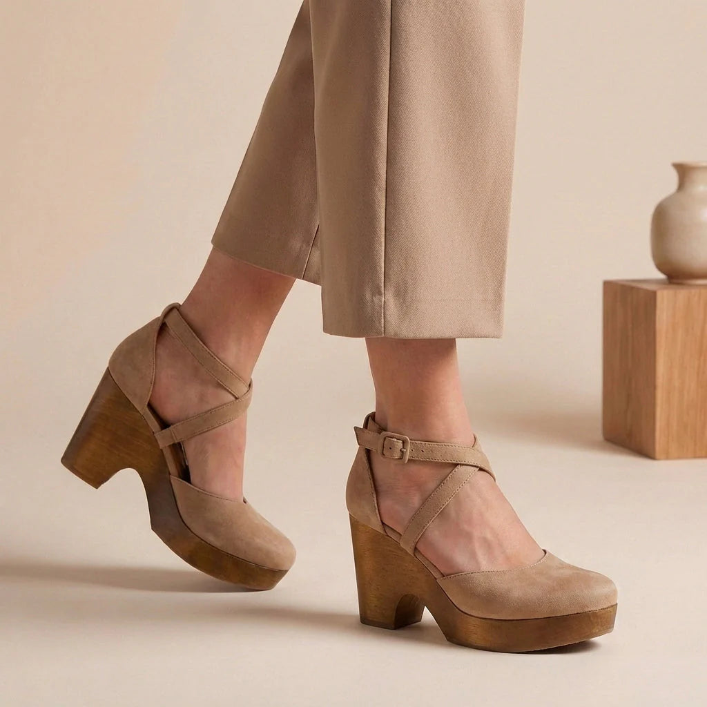 Women's Mary Jane Block Heel Pumps – Classic Ankle Strap Dress Shoes