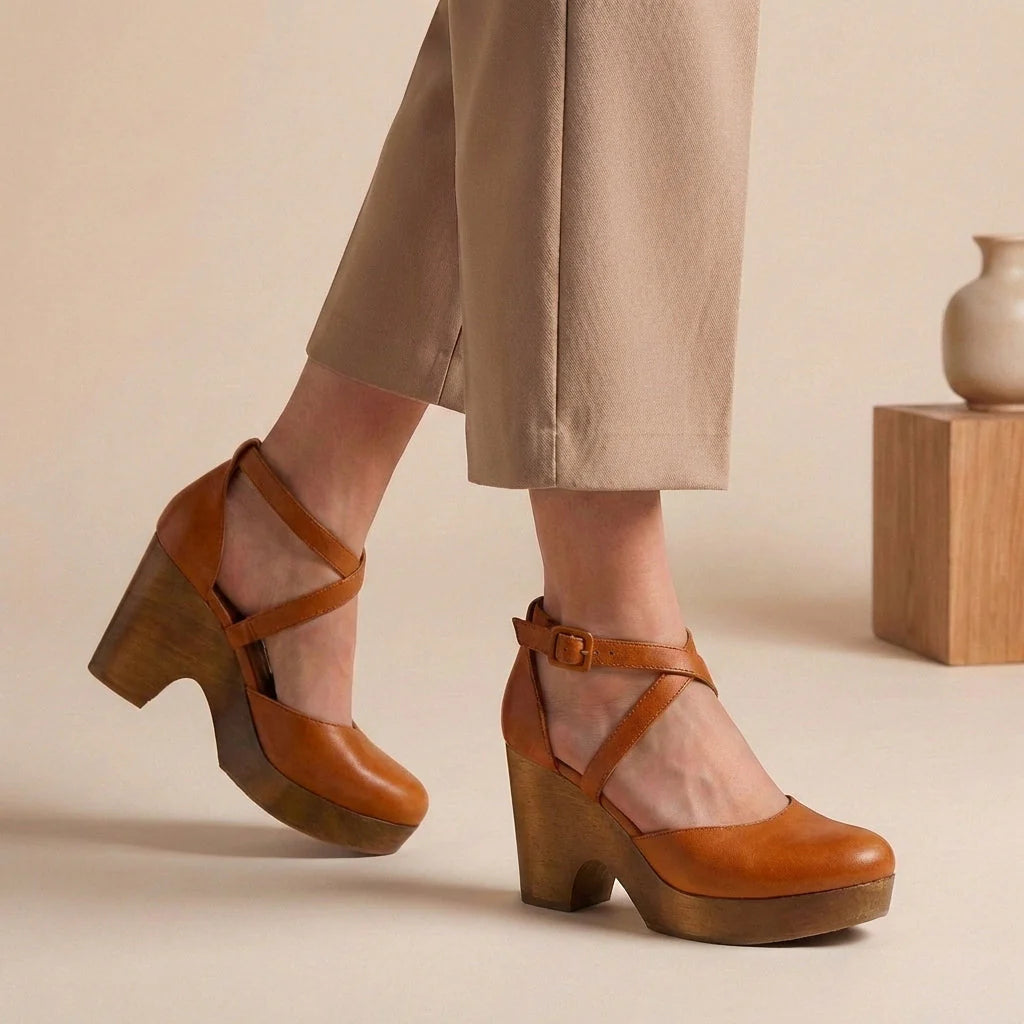 Women's Mary Jane Block Heel Pumps – Classic Ankle Strap Dress Shoes