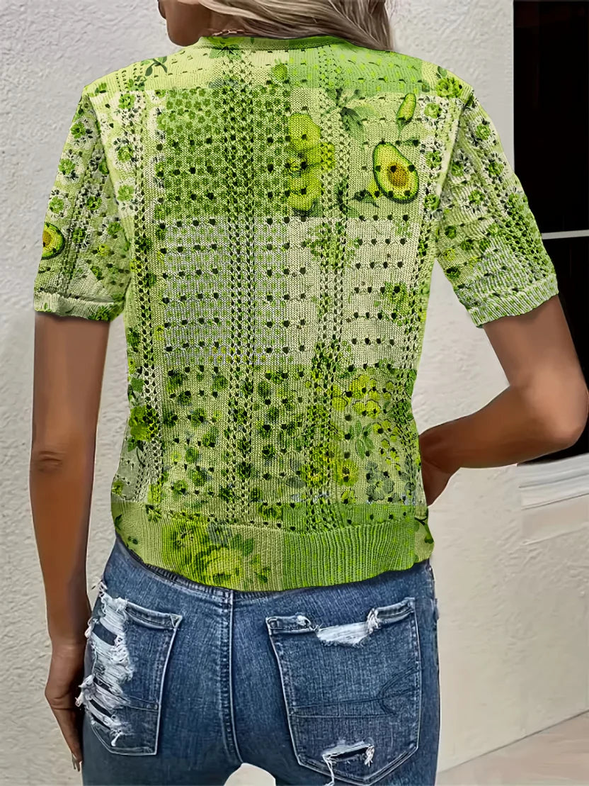 Women’s Open-Knit Short Sleeve Layer - Airy Festival & Beach Ready Outerwear Top