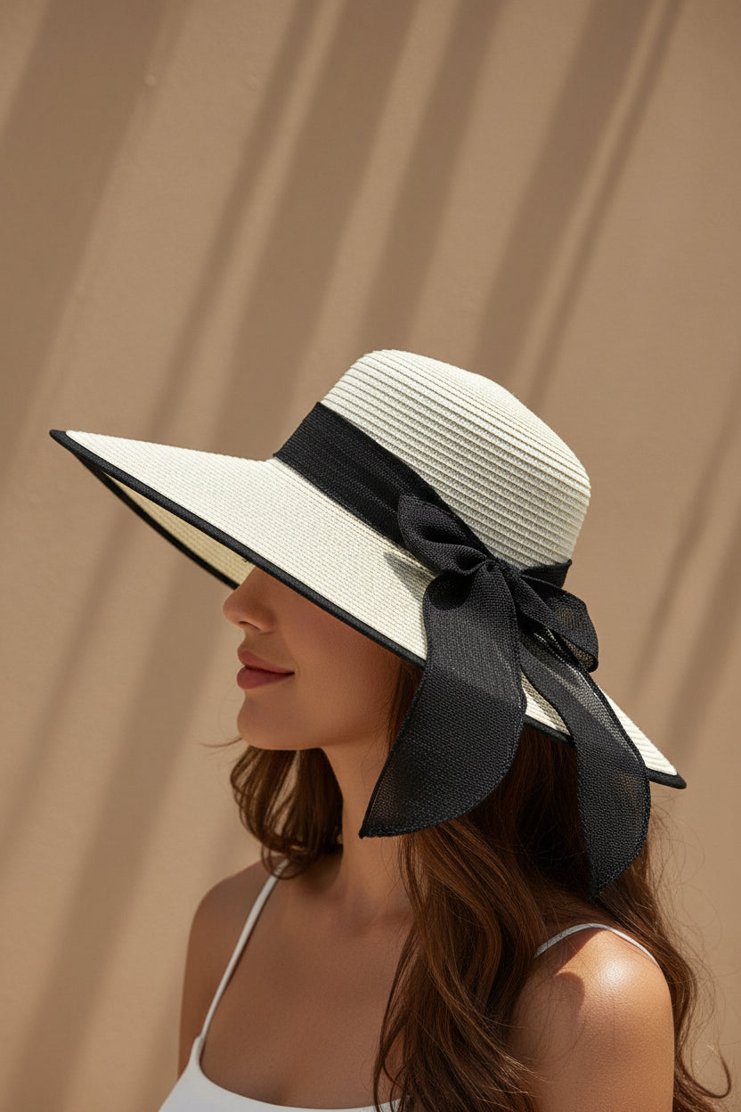Women's Oversized Wide Brim Beach Sun Hat - Timeless Summer Glamour