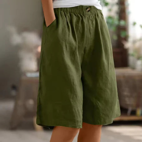 Women's Pull-On Flow Shorts – Relaxed Wide-Leg Comfort Style