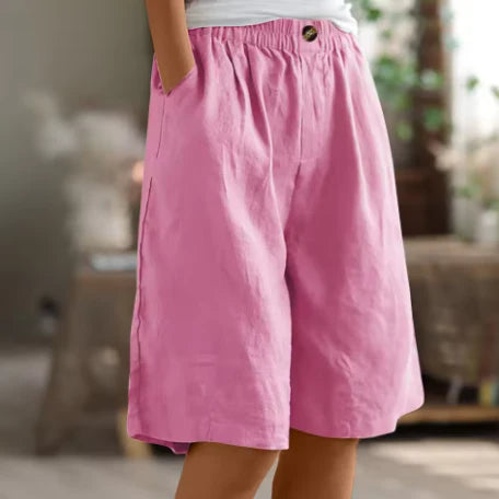 Women's Pull-On Flow Shorts – Relaxed Wide-Leg Comfort Style