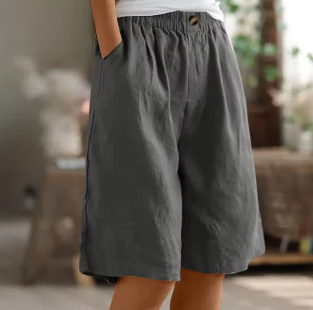 Women's Pull-On Flow Shorts – Relaxed Wide-Leg Comfort Style