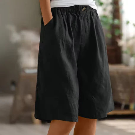 Women's Pull-On Flow Shorts – Relaxed Wide-Leg Comfort Style