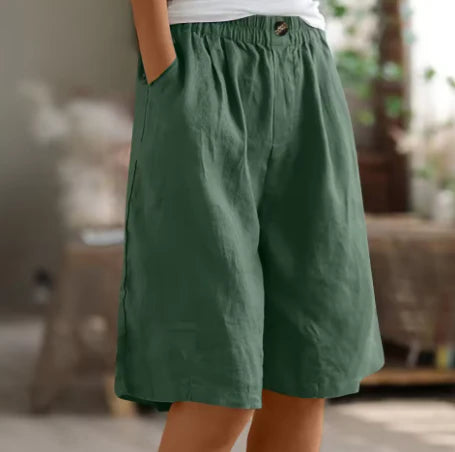 Women's Pull-On Flow Shorts – Relaxed Wide-Leg Comfort Style