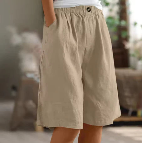 Women's Pull-On Flow Shorts – Relaxed Wide-Leg Comfort Style