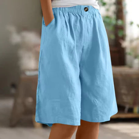 Women's Pull-On Flow Shorts – Relaxed Wide-Leg Comfort Style