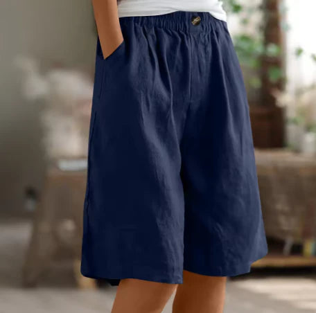 Women's Pull-On Flow Shorts – Relaxed Wide-Leg Comfort Style