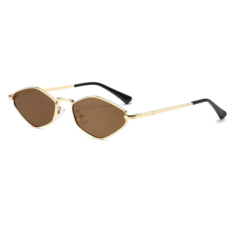 Women's Retro-Inspired Narrow Frame Sunglasses - Classic Street Style Eyewear