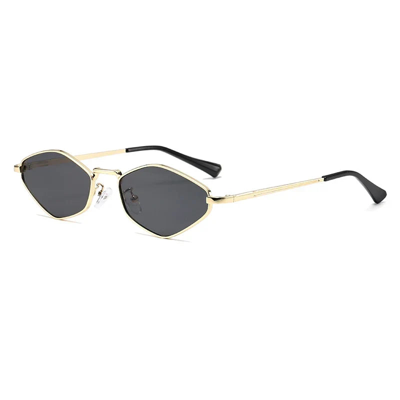 Women's Retro-Inspired Narrow Frame Sunglasses - Classic Street Style Eyewear