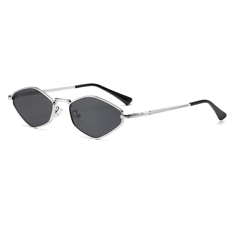 Women's Retro-Inspired Narrow Frame Sunglasses - Classic Street Style Eyewear