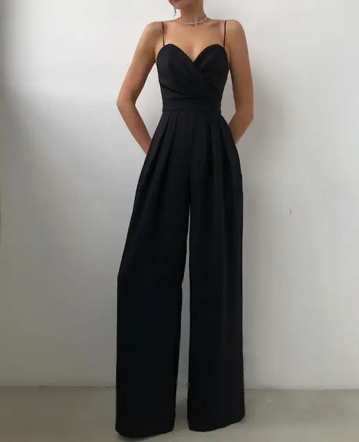 Women's Sleeveless Evening Jumpsuit – Sleek One-Piece Formal Outfit with Tailored Silhouette