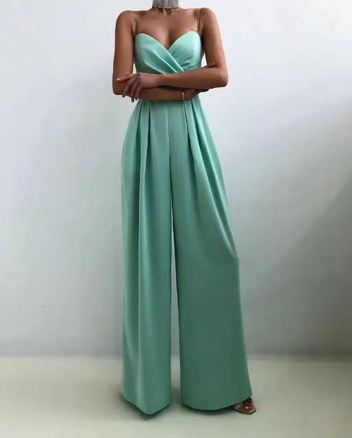 Women's Sleeveless Evening Jumpsuit – Sleek One-Piece Formal Outfit with Tailored Silhouette