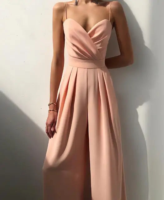 Women's Sleeveless Evening Jumpsuit – Sleek One-Piece Formal Outfit with Tailored Silhouette