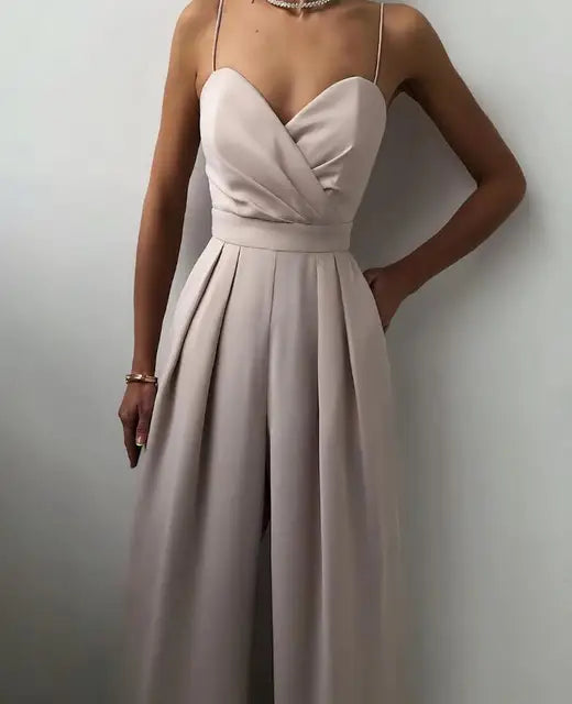 Women's Sleeveless Evening Jumpsuit – Sleek One-Piece Formal Outfit with Tailored Silhouette