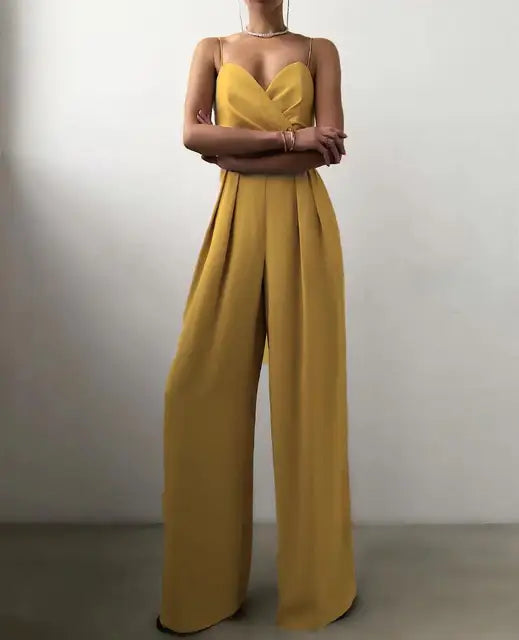 Women's Sleeveless Evening Jumpsuit – Sleek One-Piece Formal Outfit with Tailored Silhouette
