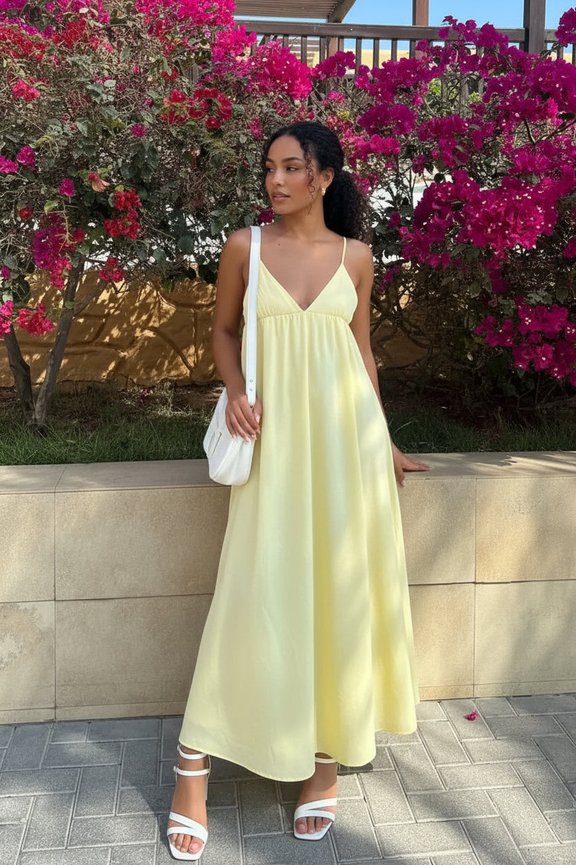 Women's Sleeveless Open-Back Long Dress – Casual Chic Vacation Maxi Sundress