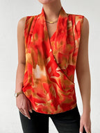 Naomi | Sleeveless Printed Top - Chic Casual Resort Wear Top for Warm Weather Styling