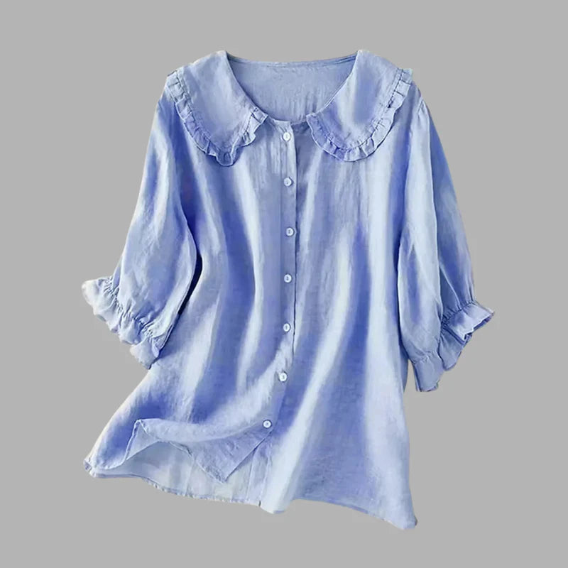 Women’s  Stylish Frill Accent Blouse – Modern Blouse for Everyday & Events