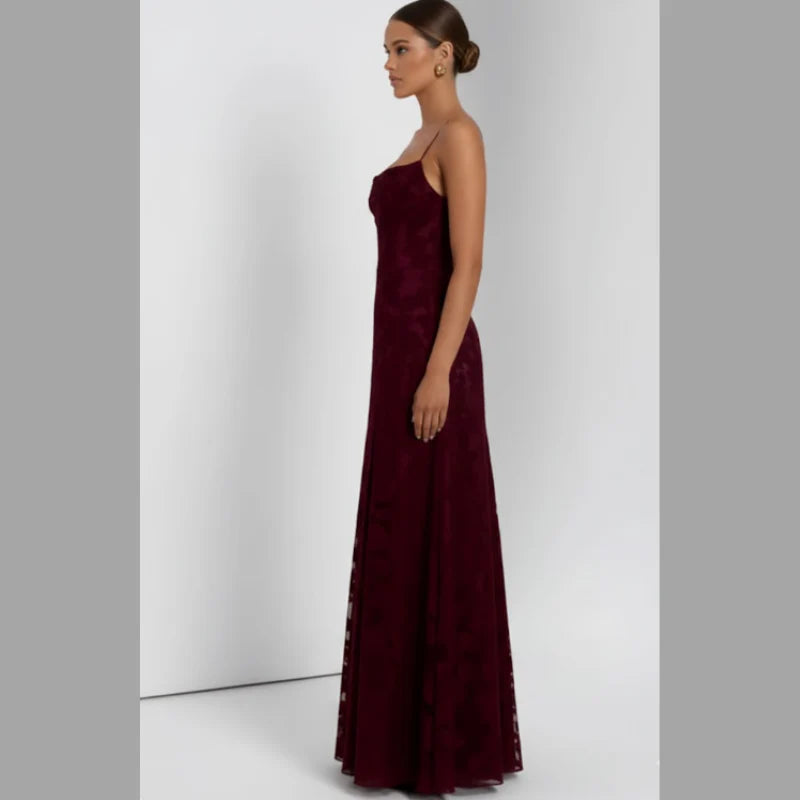 Women’s Summer A Line Maxi Dress - Airy Tie-Back Straps Style