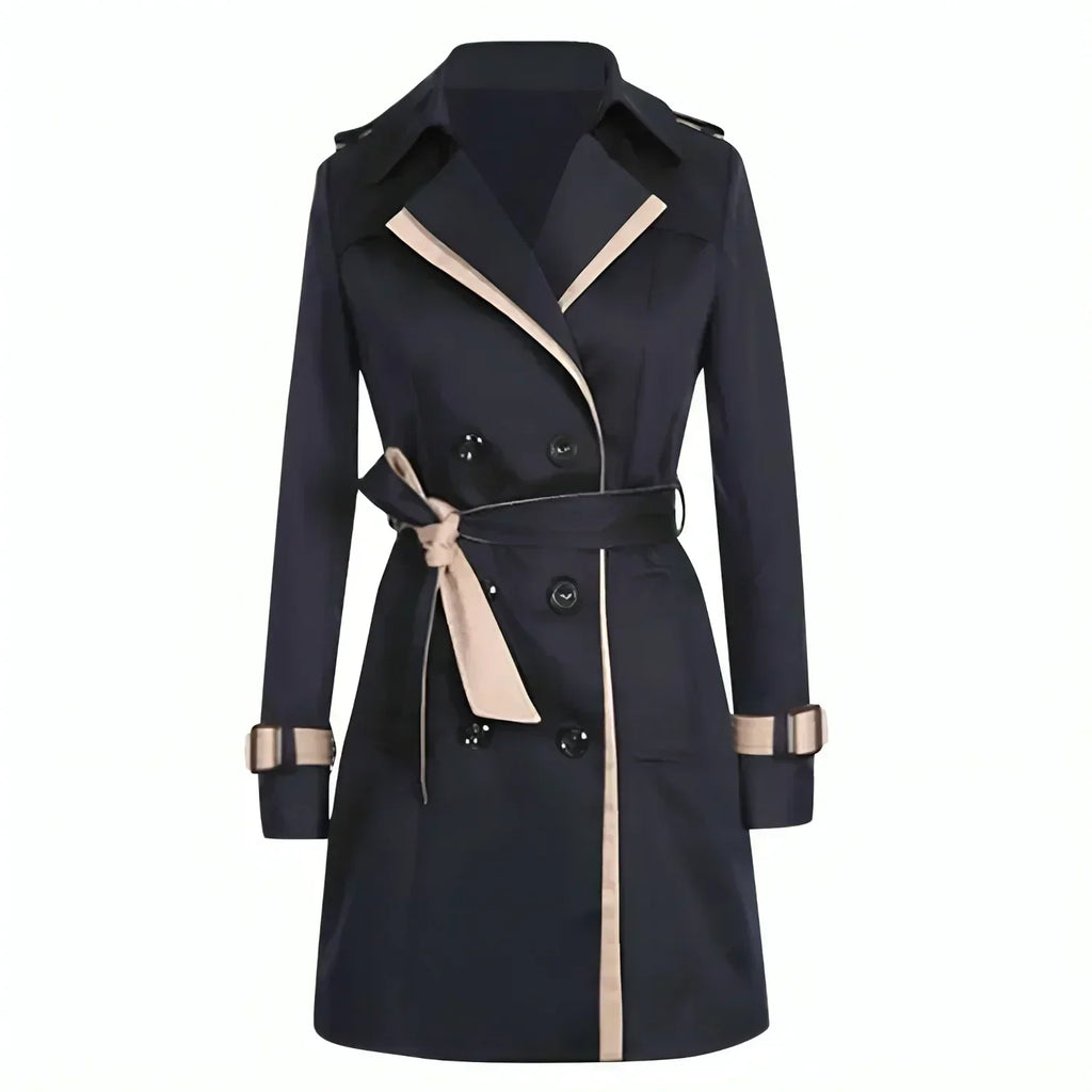 Colette | Tailored Trench Jacket – Double Button Coat with Adjustable Waist Belt