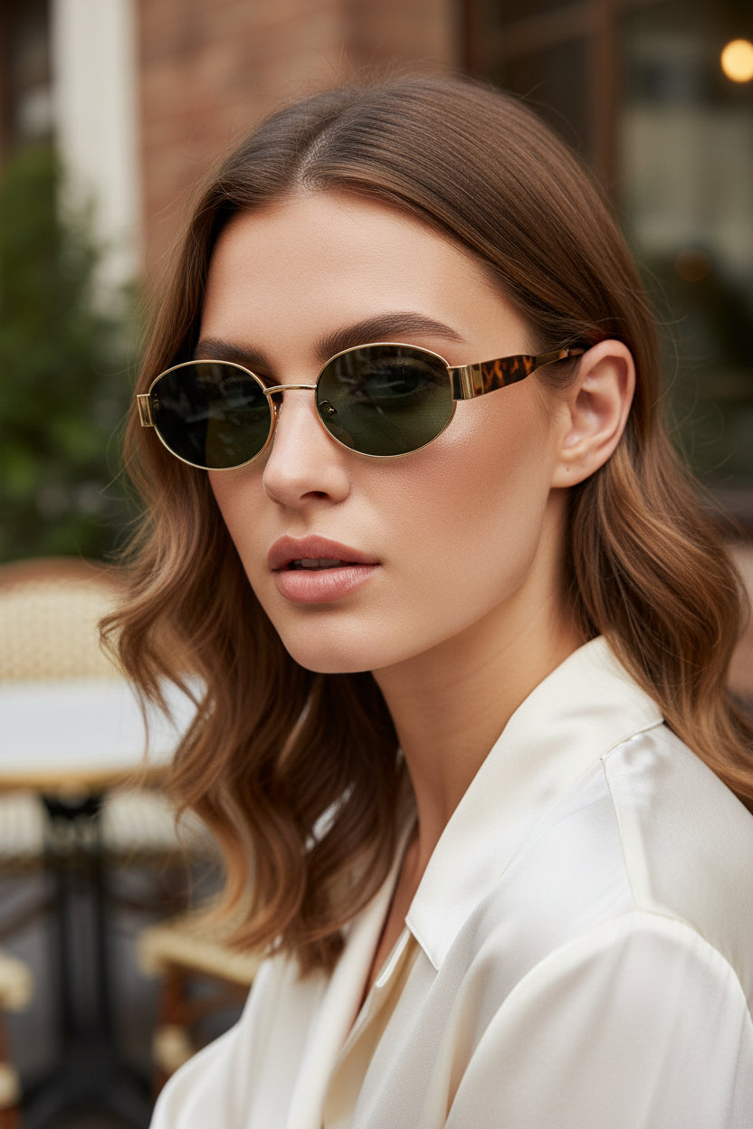 Women's Modern Oval Sunglasses - Minimalist Everyday Eyewear