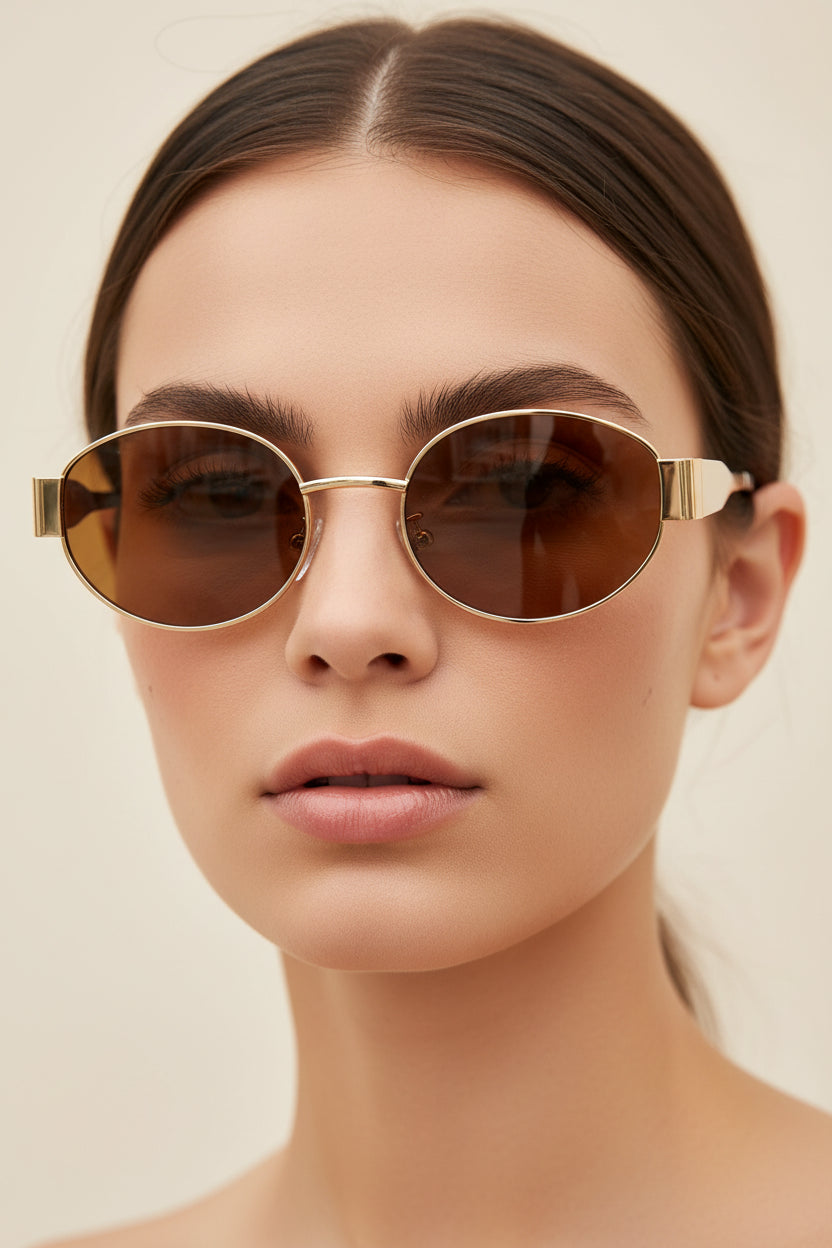 Women's Modern Oval Sunglasses - Minimalist Everyday Eyewear