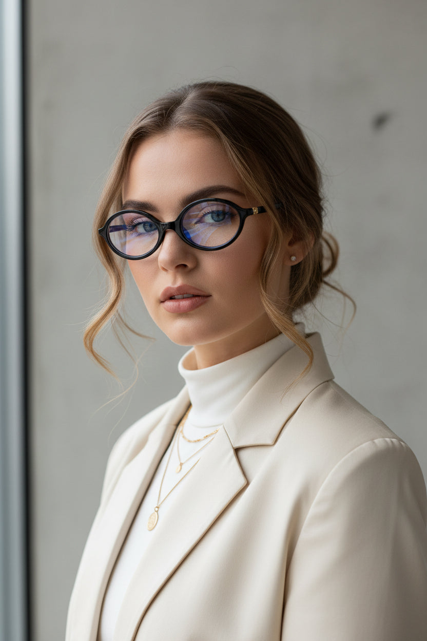 Women's Slim Oval Eyeglasses - Modern Optical Eyewear