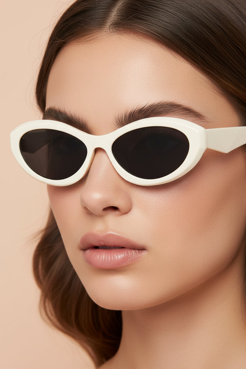 Women's Vintage Slim Oval Sunglasses - Retro-Inspired Fashion Eyewear