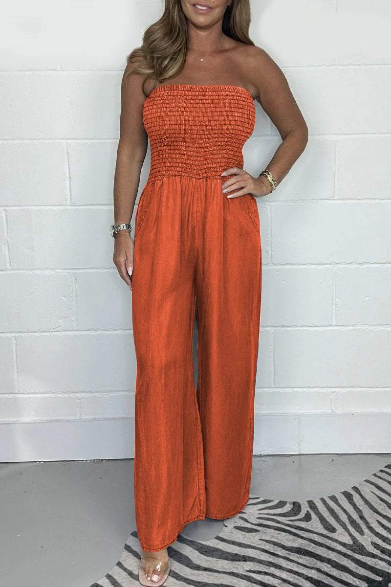 Women's Vintage Washed Denim One-Piece Jumpsuit – Stylish Utility Romper for Everyday Street Fashion