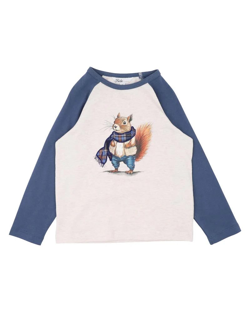 Adventure Nature Squirrel Illustration Long Sleeve T-Shirt – Wildlife Streetwear Style