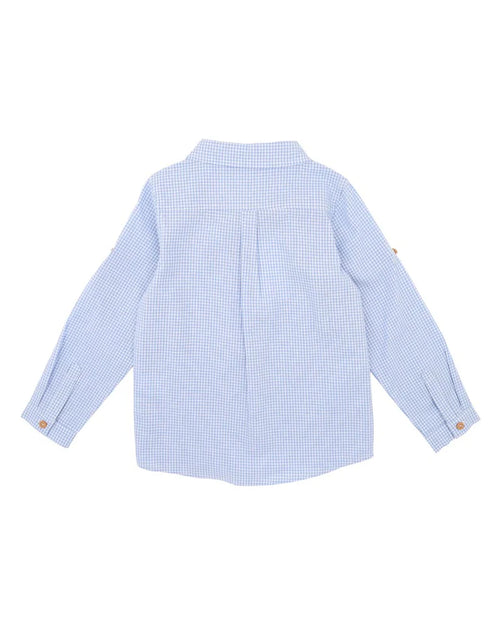 Classic Blue Plaid Long Sleeve Button-Down Shirt - Stylish Smart Casual Top