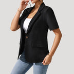 Sophia | Smart Fit Blazer Coat – Hip-Length Lightweight Office Outerwear