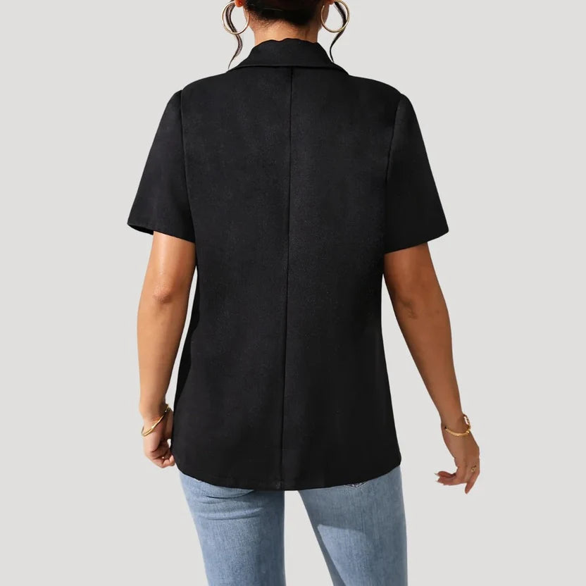 Women’s Smart Fit Blazer Coat – Hip-Length Lightweight Office Outerwear