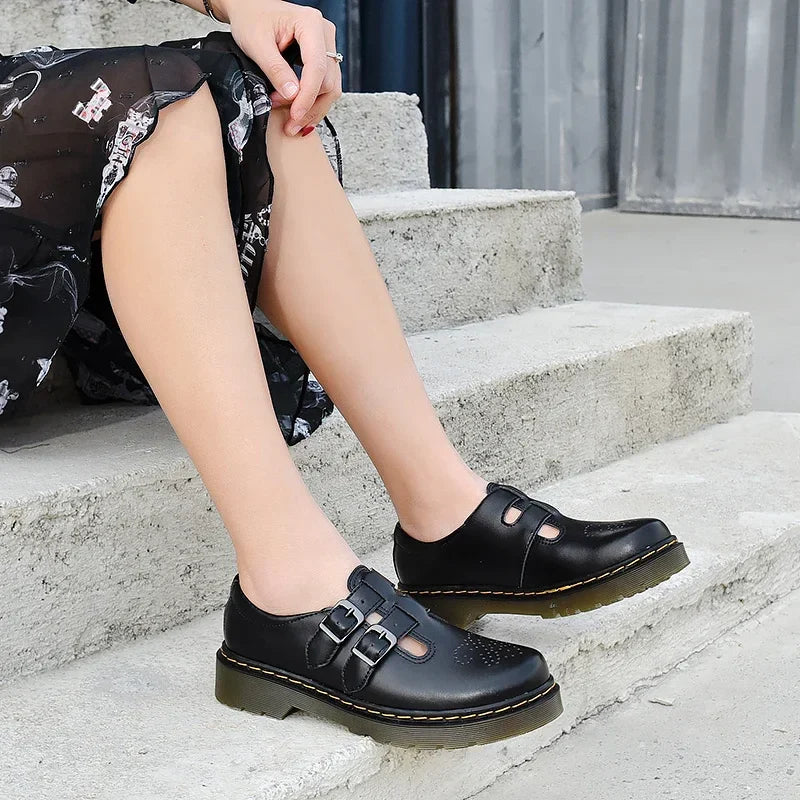 Women's Double Buckle Dress Flats – Timeless Mary Jane Style