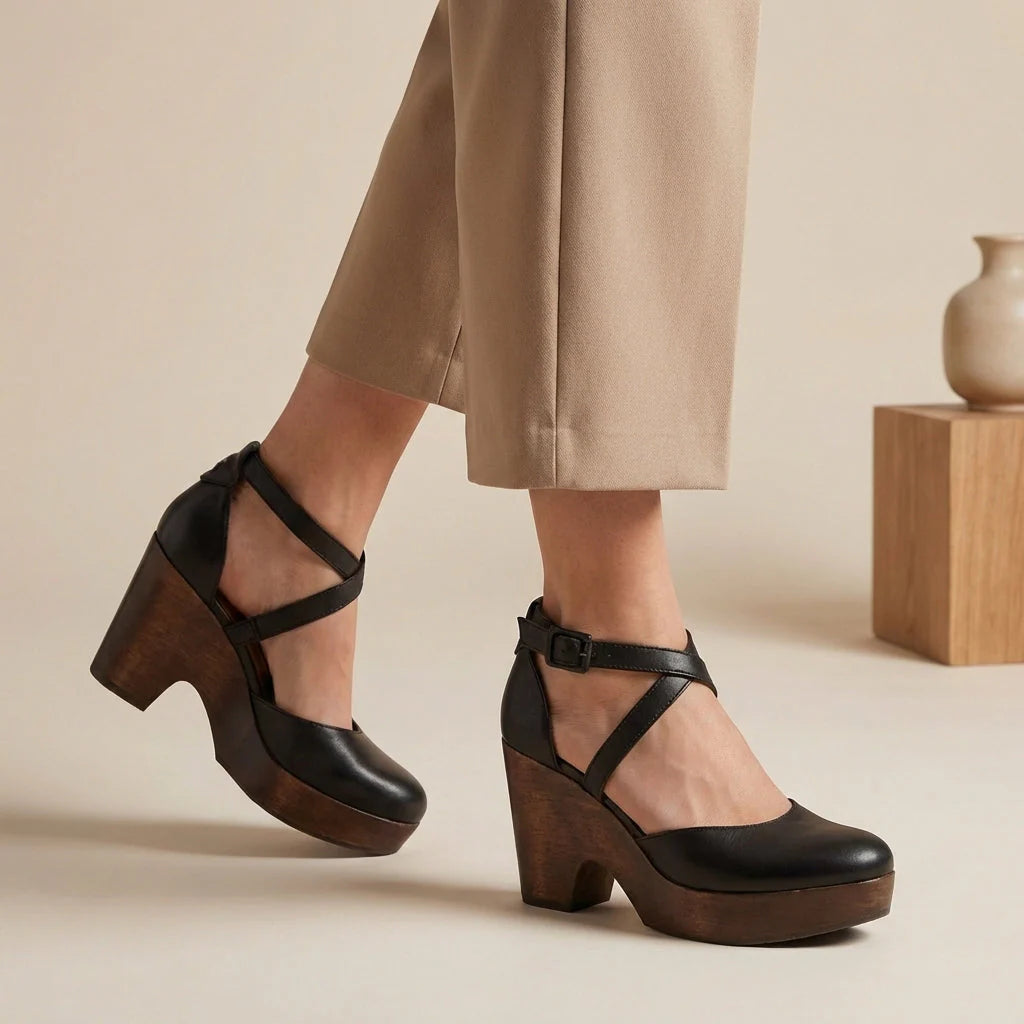 Women's Mary Jane Block Heel Pumps – Classic Ankle Strap Dress Shoes