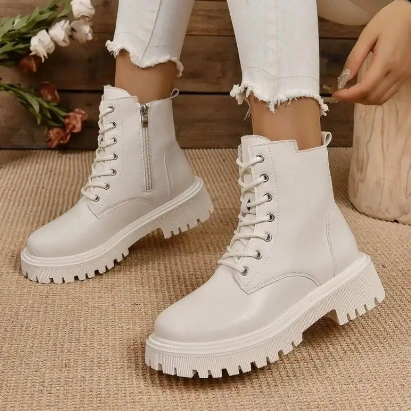 Lovisa | Lace-Up Lug-Sole Ankle Boots – Rugged Fall and Winter Day-Trip Footwear