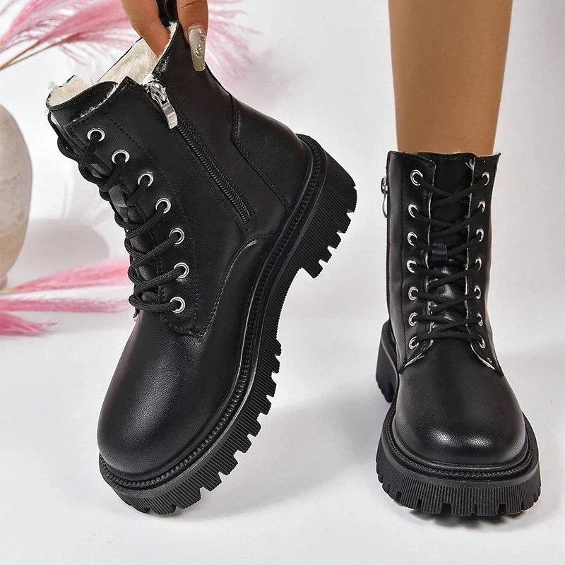 Lovisa | Lace-Up Lug-Sole Ankle Boots – Rugged Fall and Winter Day-Trip Footwear